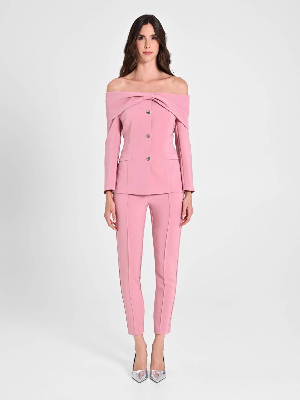 Rinascimento Giacca con Fiocco Rosa Antico Offerta Anniversario