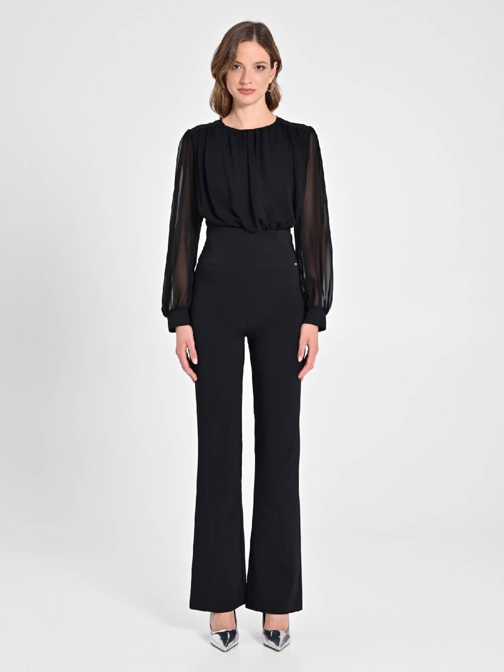 Rinascimento Pantaloni Flared Neri Latest fashion