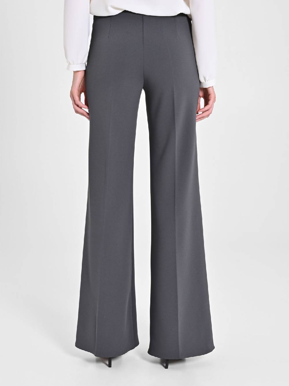 Rinascimento Pantaloni Palazzo in Scuba mano Crepe Grigio Online Outlet