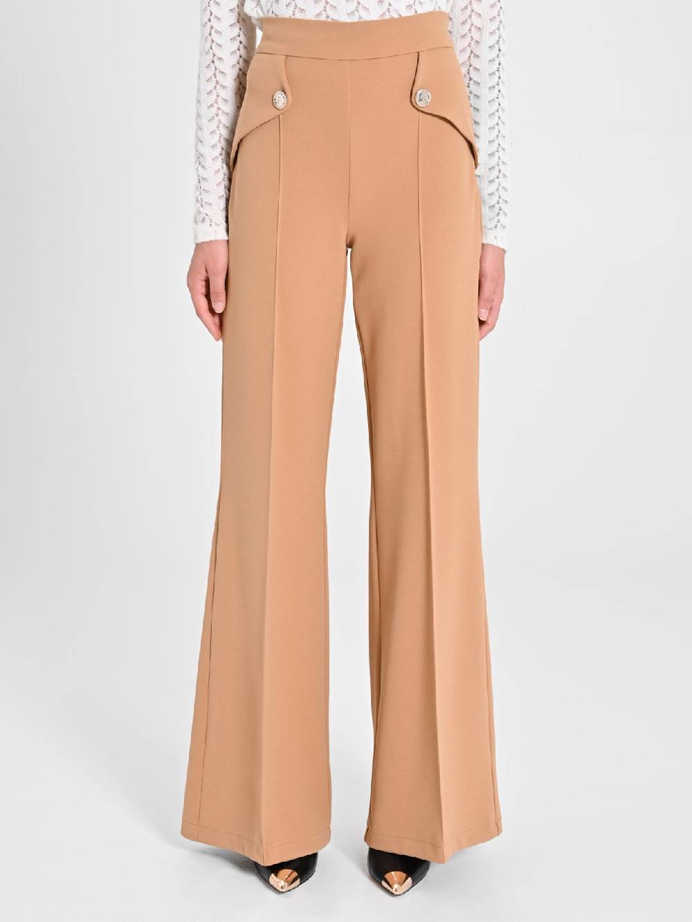 Rinascimento Pantaloni Palazzo con Bottoni Dorati Lightning offer