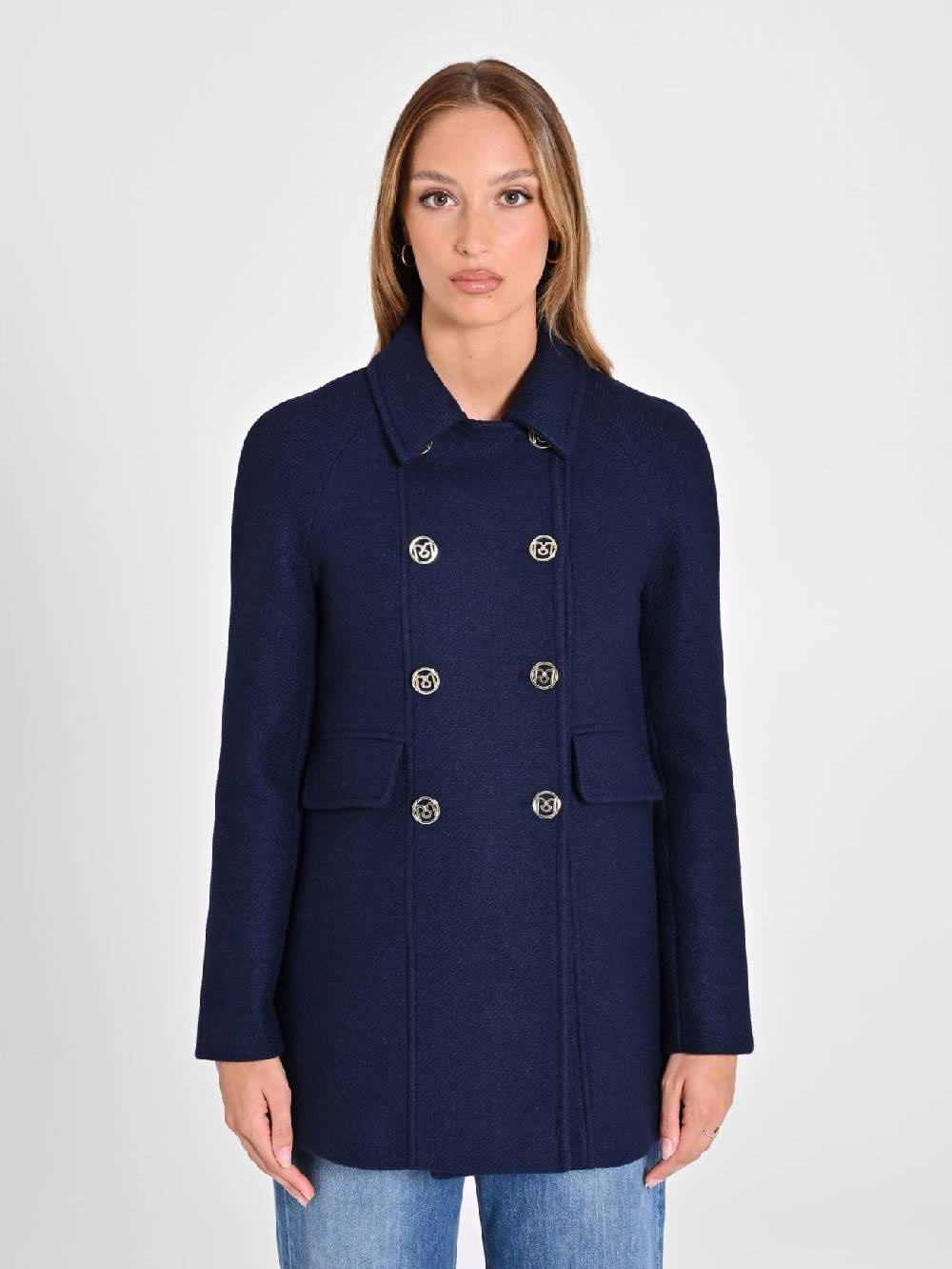 Rinascimento Cappotto Doppiopetto Blu Offerte stagionali