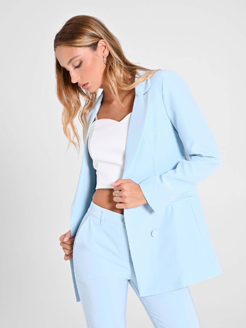 Rinascimento Giacca Doppiopetto Azzurra Super sconto
