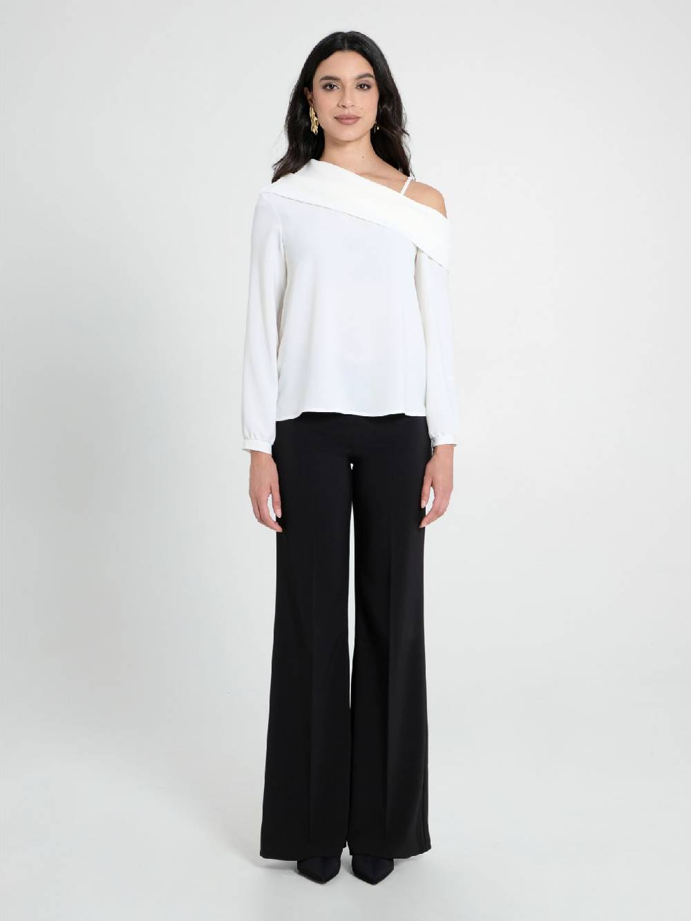 Rinascimento Blusa in Raso Opaco Black Friday Prezzi