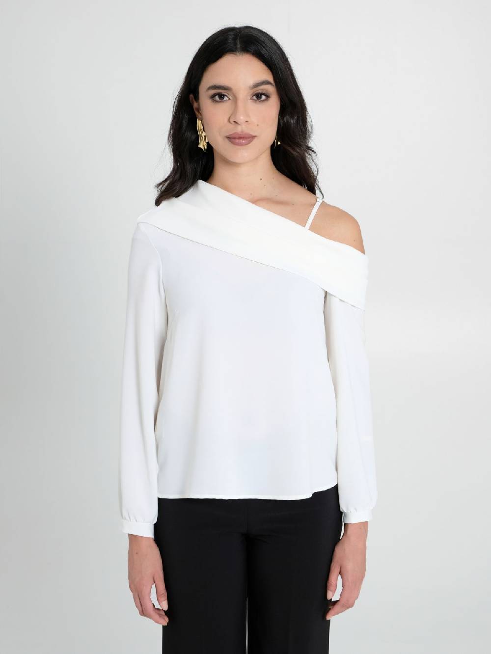 Rinascimento Blusa in Raso Opaco Black Friday Prezzi