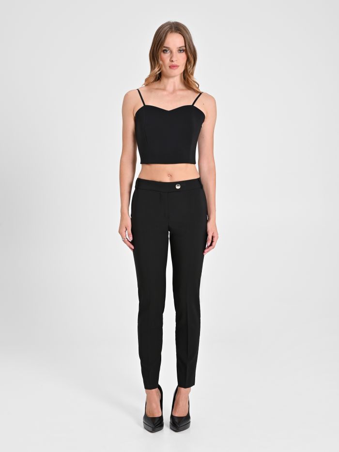 Rinascimento Pantaloni Slim in Tessuto Tecnico Consegna Veloce