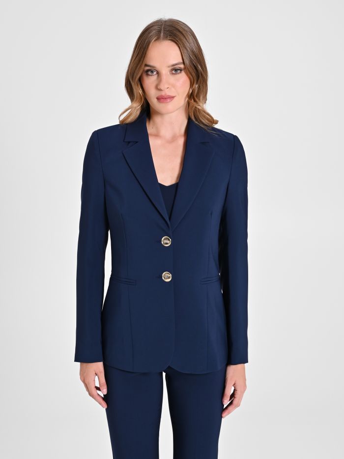 Rinascimento Giacca a Due Bottoni in Tessuto Tecnico color Blu Shopping Online