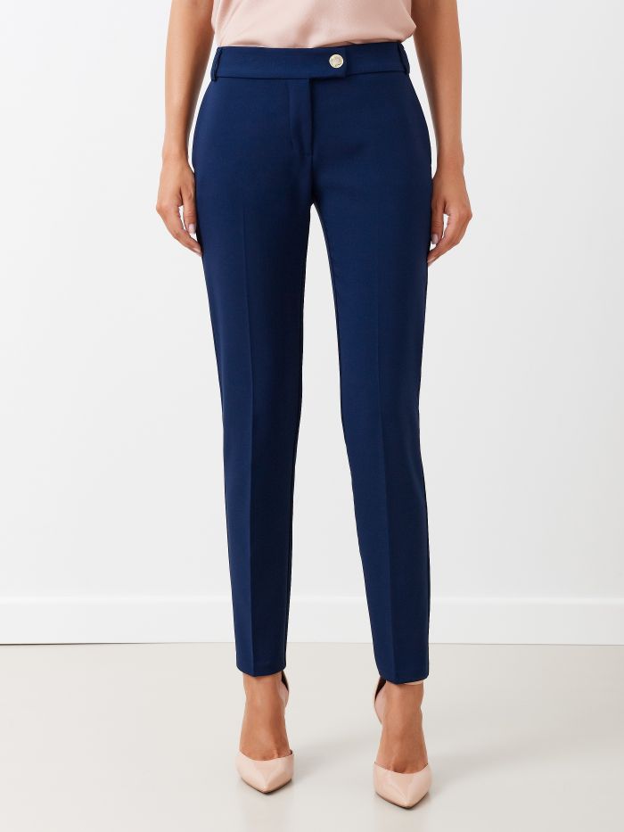 Rinascimento Pantaloni Slim in Tessuto Tecnico Prezzo Ridotto