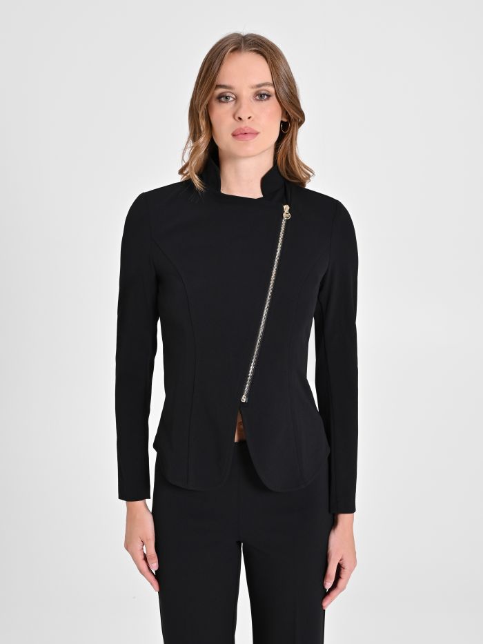 Rinascimento Giacca zip in scuba crèpe Donna Novità