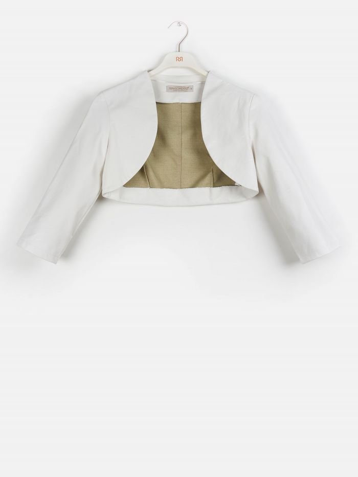 Rinascimento Coprispalle Basic in Simil Pelle color Bianco Donna Vendita Calda
