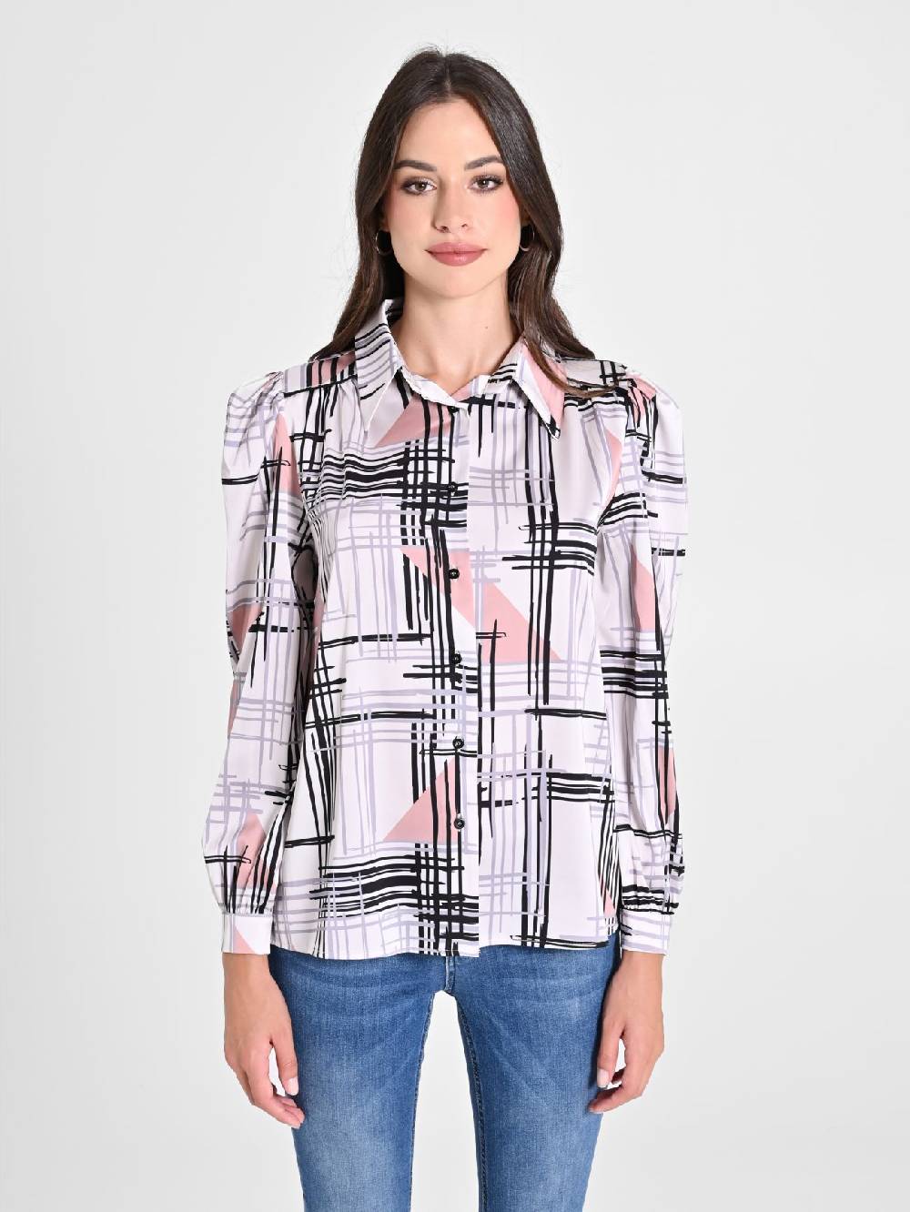 Rinascimento Camicia stampa Geometrica Offerta temporanea