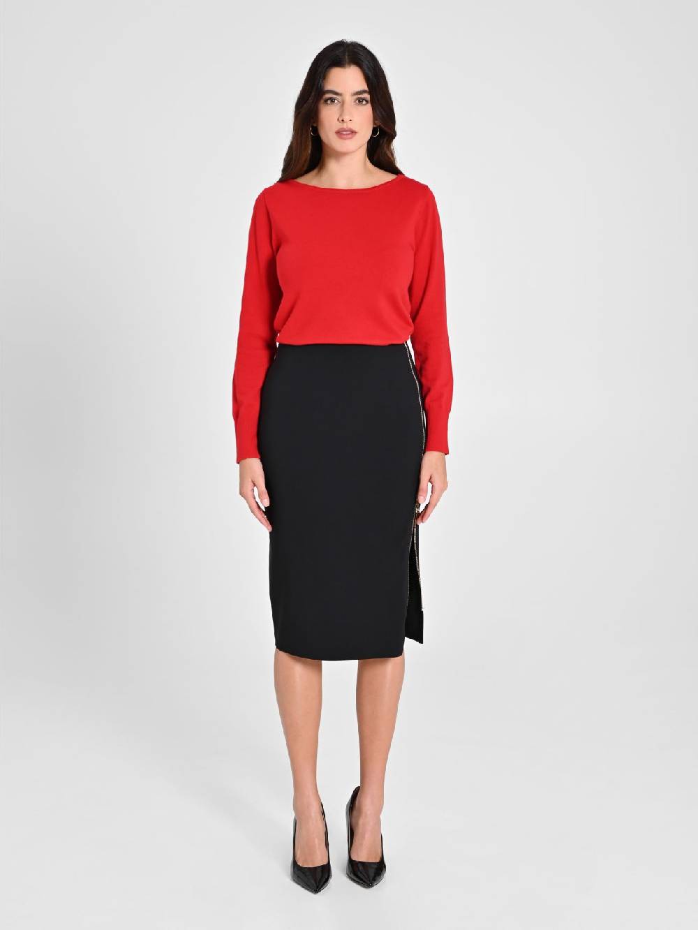 Rinascimento Maglioncino Rosso Navy Ecotec® Ritorno libero