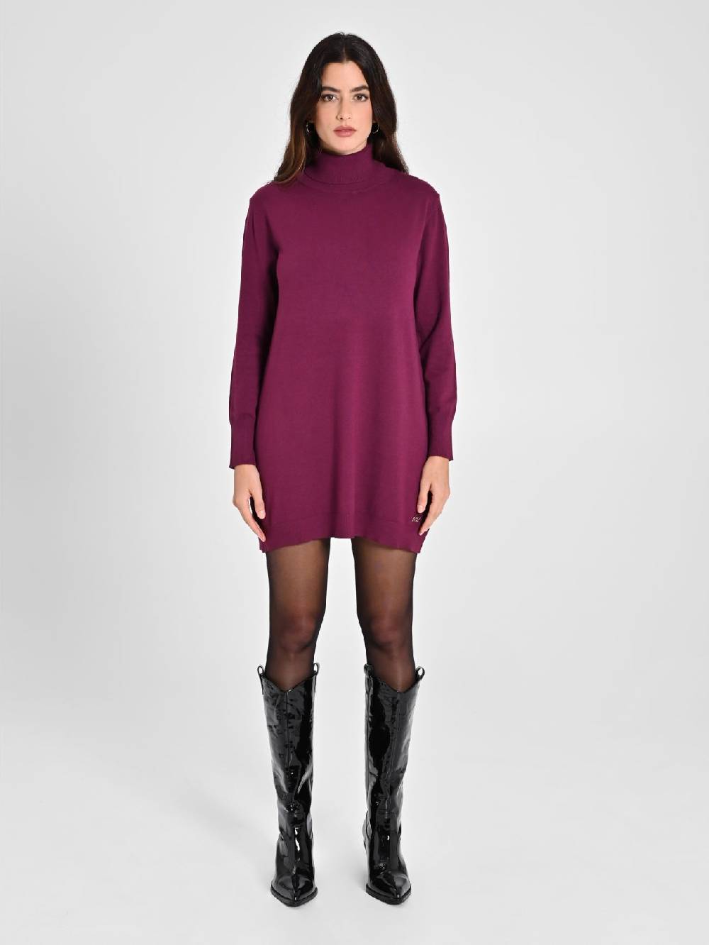 Rinascimento Abito Bordeaux in Maglia Ecotec® Donna Rilascio limitato