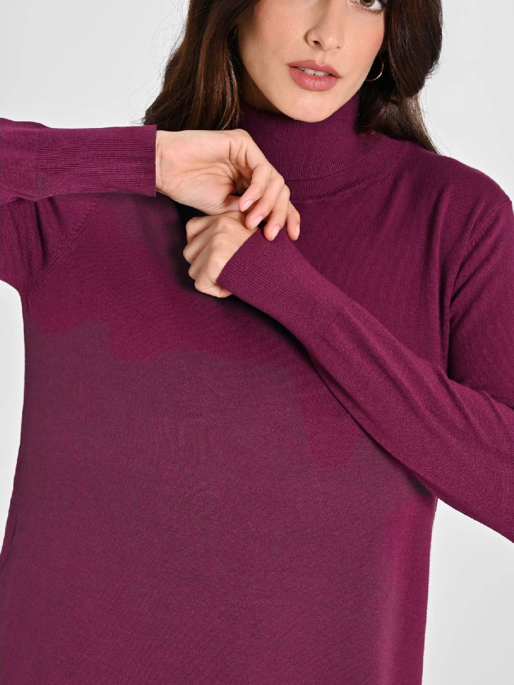 Rinascimento Abito Bordeaux in Maglia Ecotec® Donna Rilascio limitato