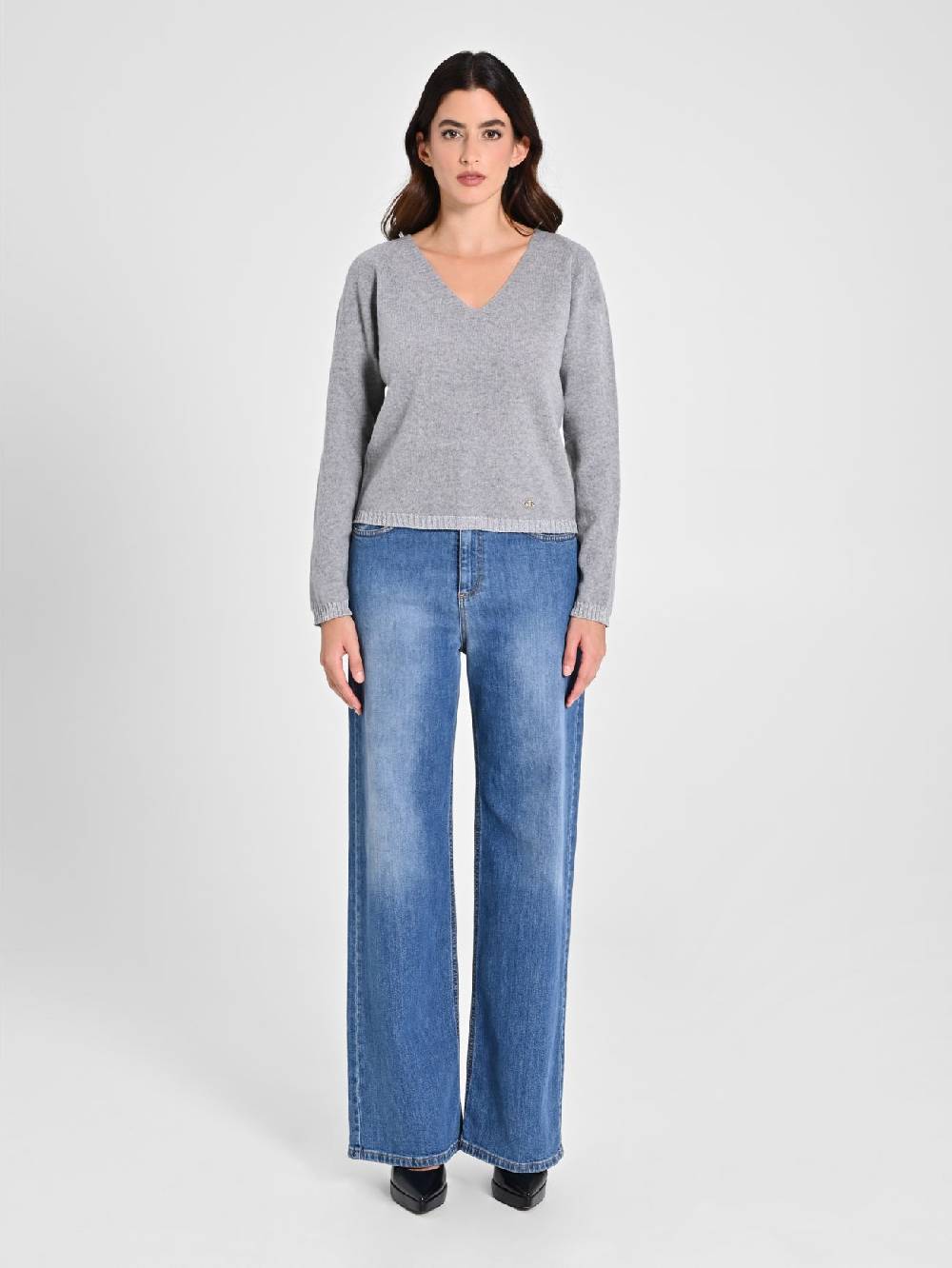Rinascimento Maglione Lana Cashmere Grigio Ultimi tre giorni