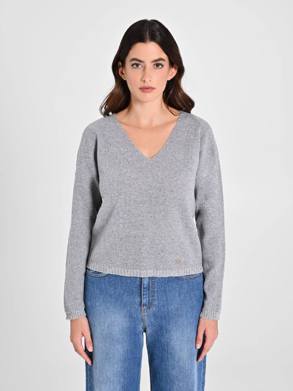 Rinascimento Maglione Lana Cashmere Grigio Ultimi tre giorni