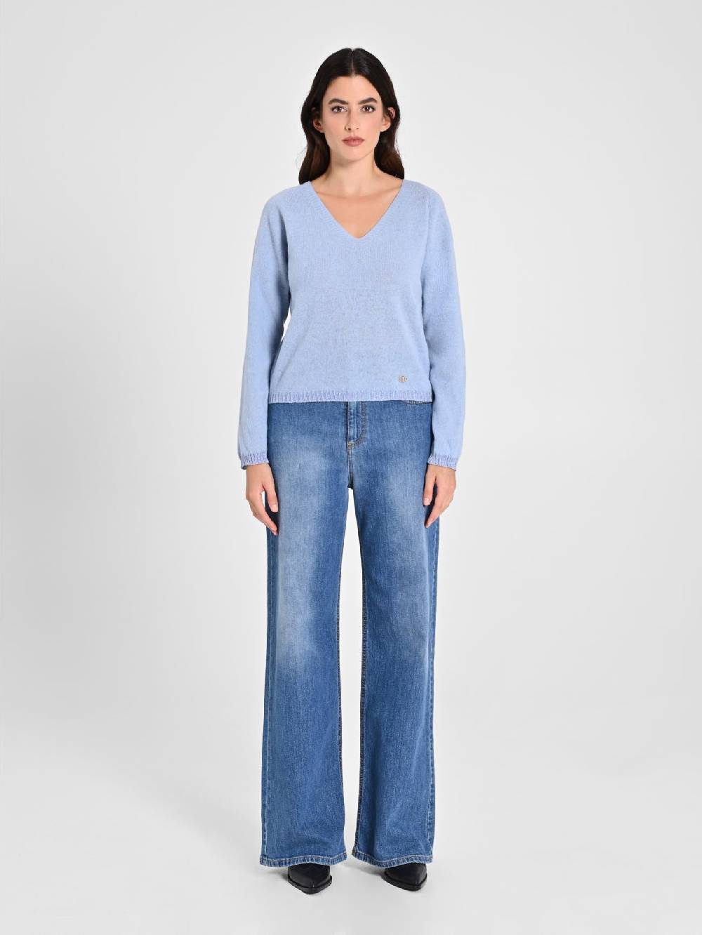 Rinascimento Maglione Lana Cashmere Azzurro ACQUISTA ORA