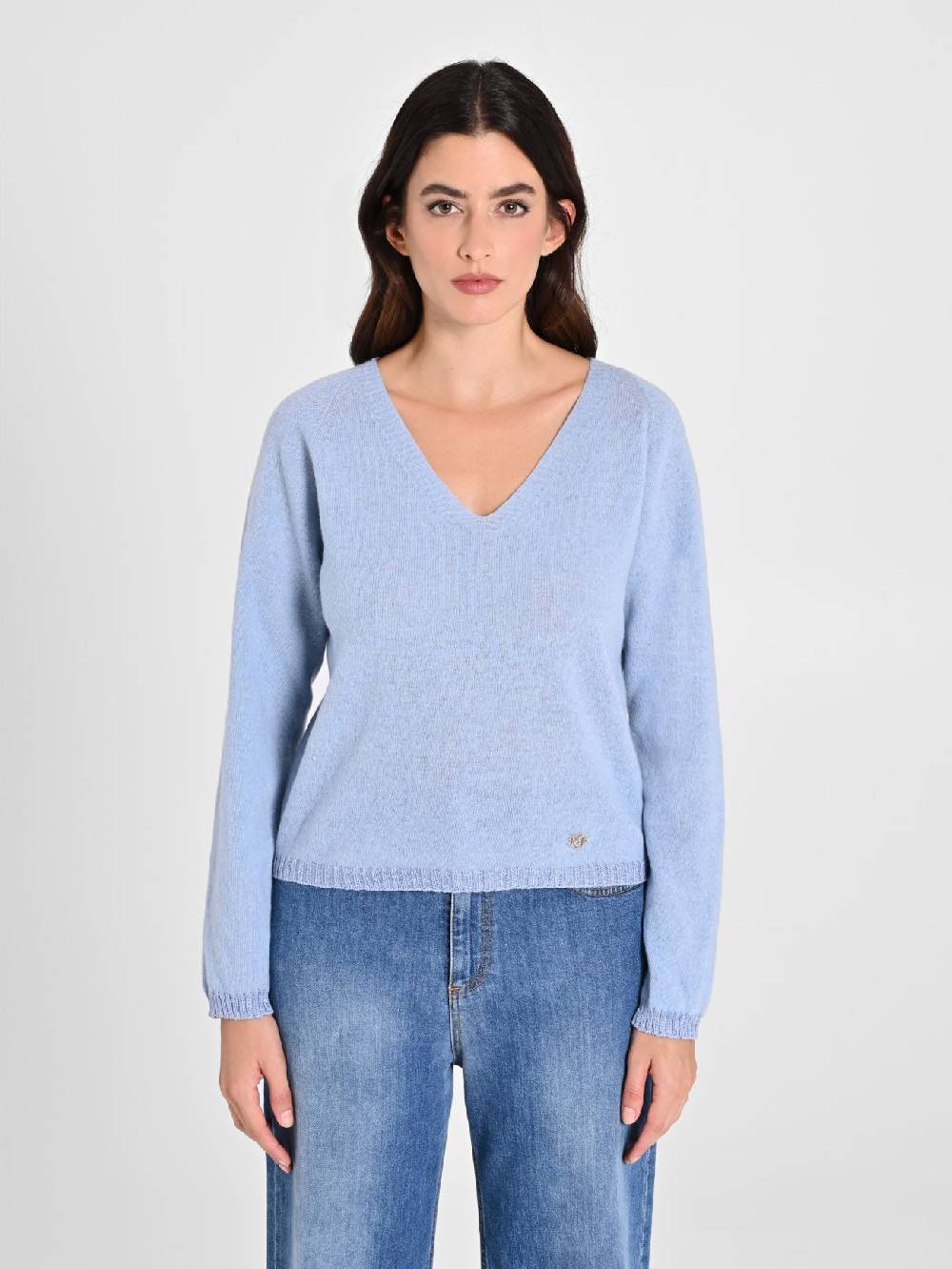 Rinascimento Maglione Lana Cashmere Azzurro ACQUISTA ORA