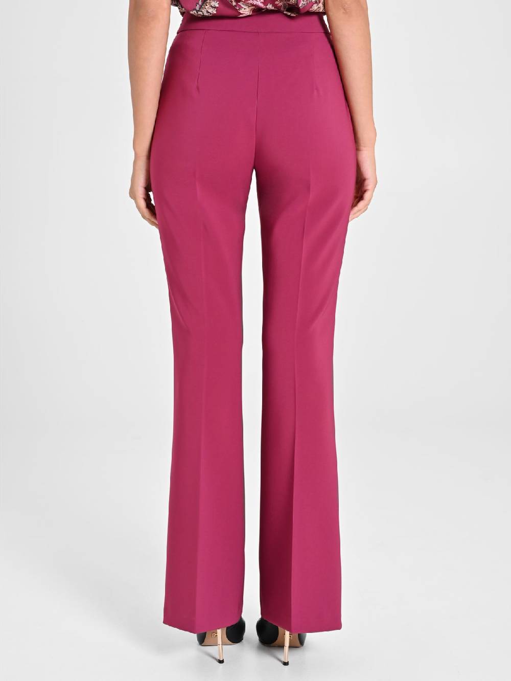 Rinascimento Pantaloni Flared in Tessuto Tecnico Bordeaux Latest stili