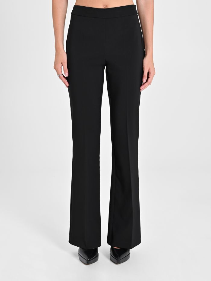 Rinascimento Pantaloni Mid Flared in Tessuto Tecnico 50% di sconto per tempo limitato