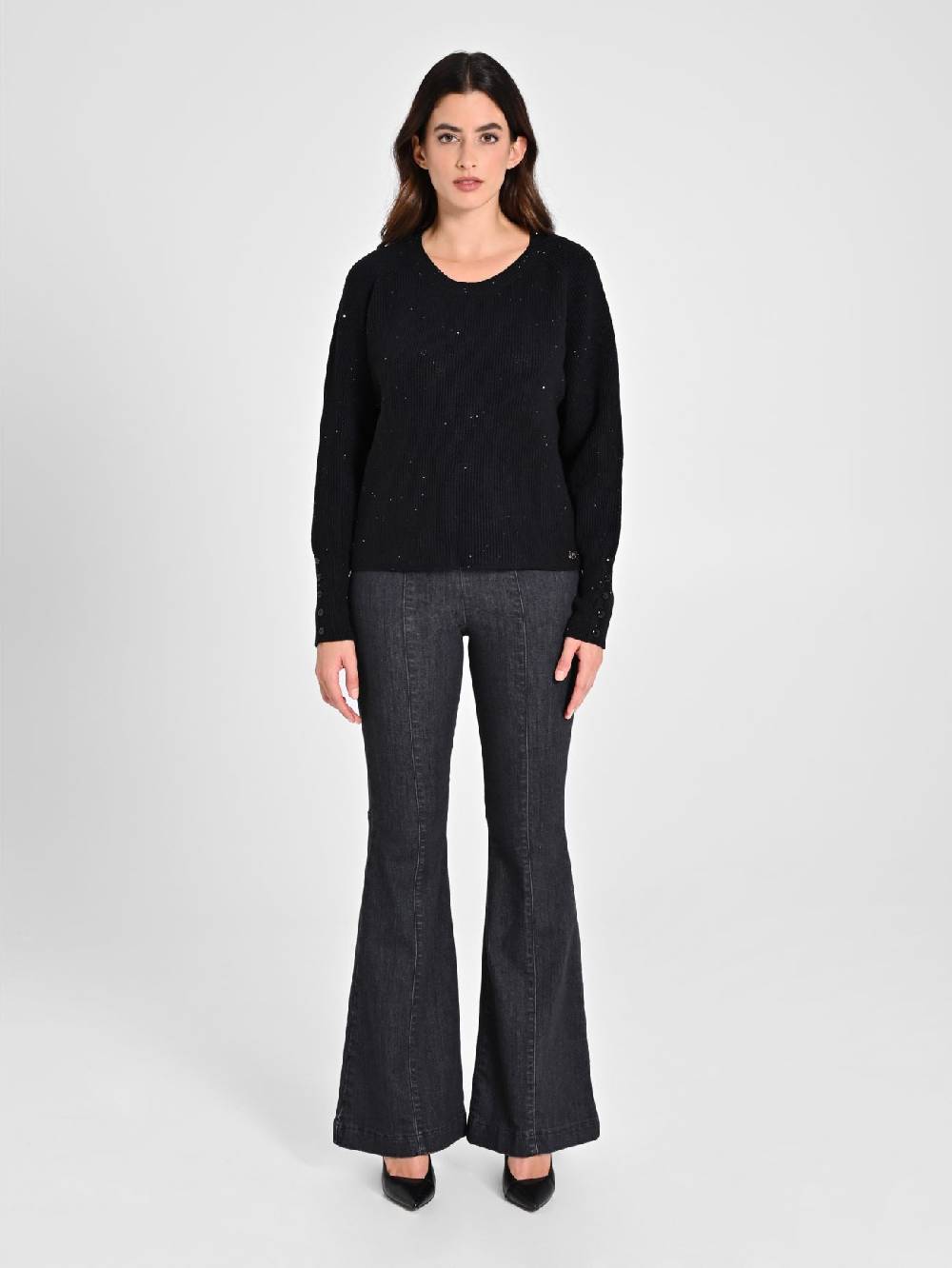 Rinascimento Maglione Nero Paillettes Fino Al -60%