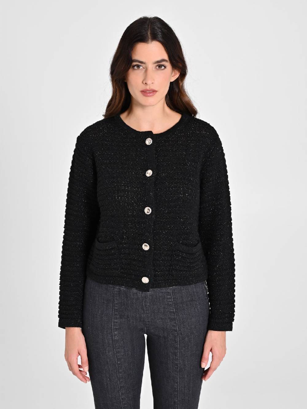 Rinascimento Cardigan Lurex Argento Prezzo Ridotto
