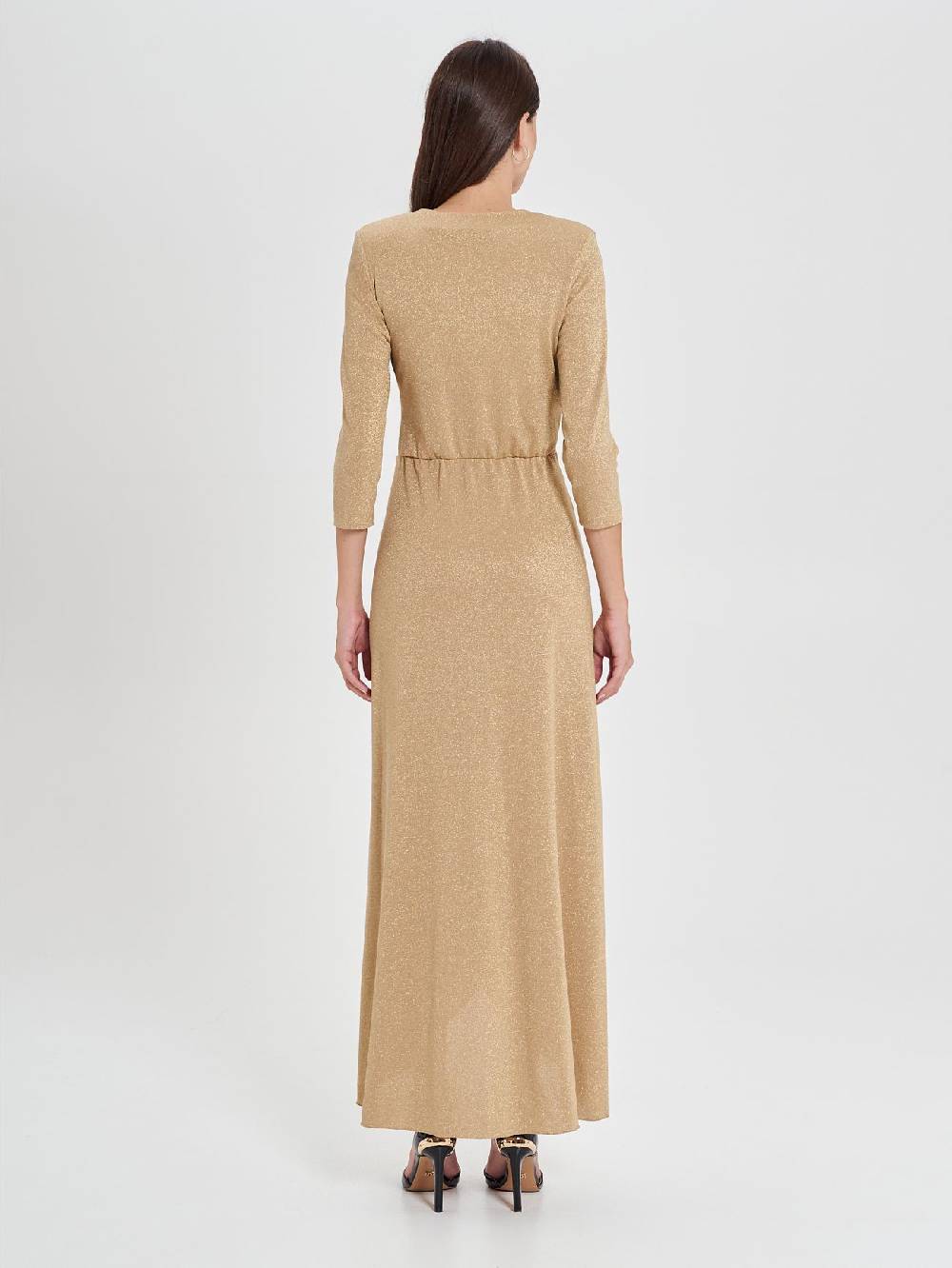 Rinascimento Abito Lungo Oro Lurex Offerta
