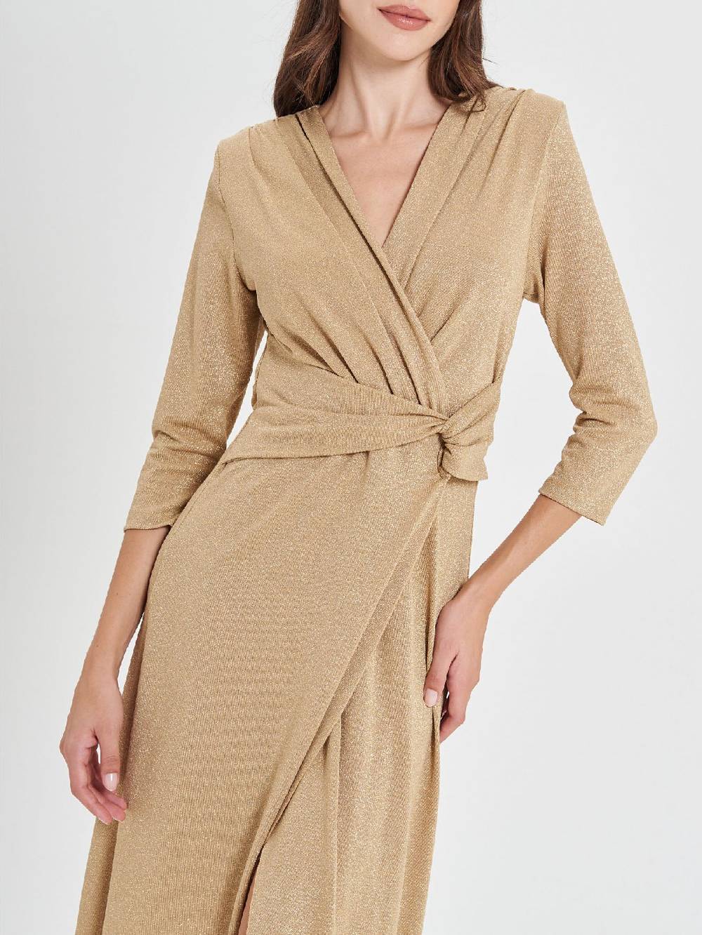 Rinascimento Abito Lungo Oro Lurex Offerta