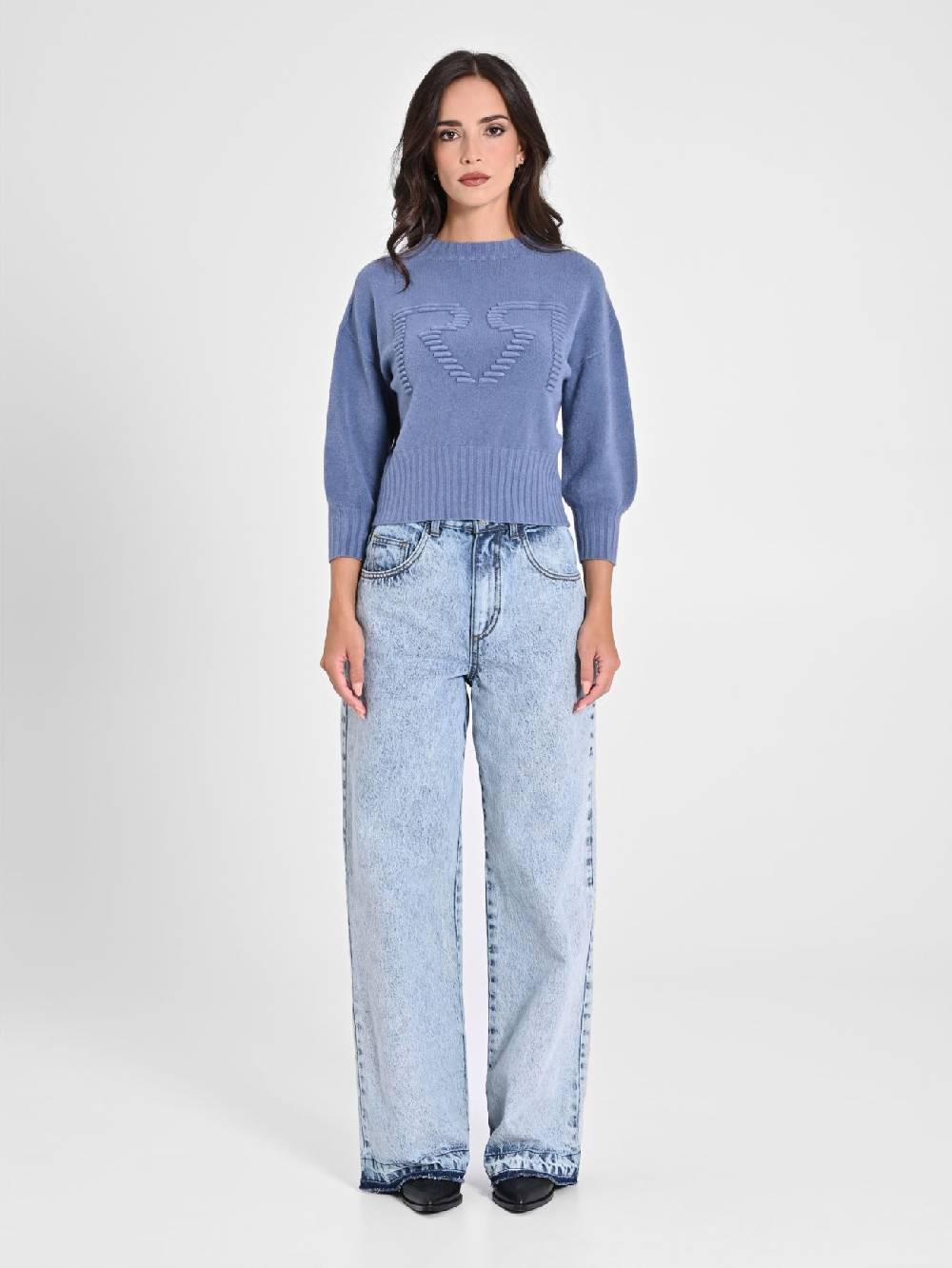 Rinascimento Maglione RR Azzurro Avio Saldi Di Fabbrica