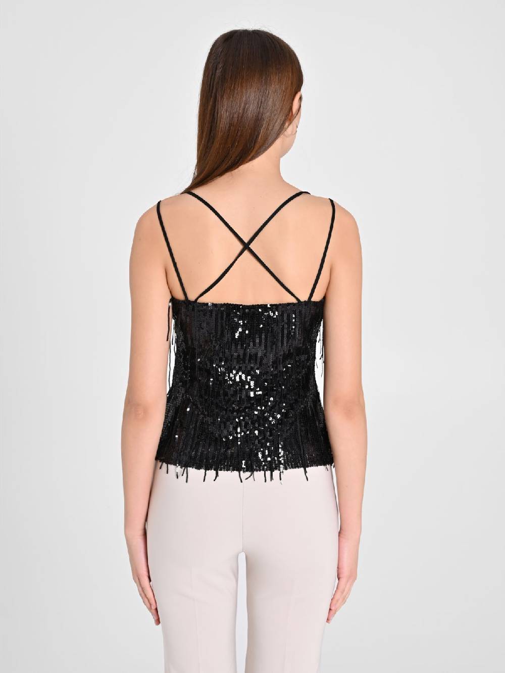 Rinascimento Top Paillettes Frange Negozio online di fabbrica