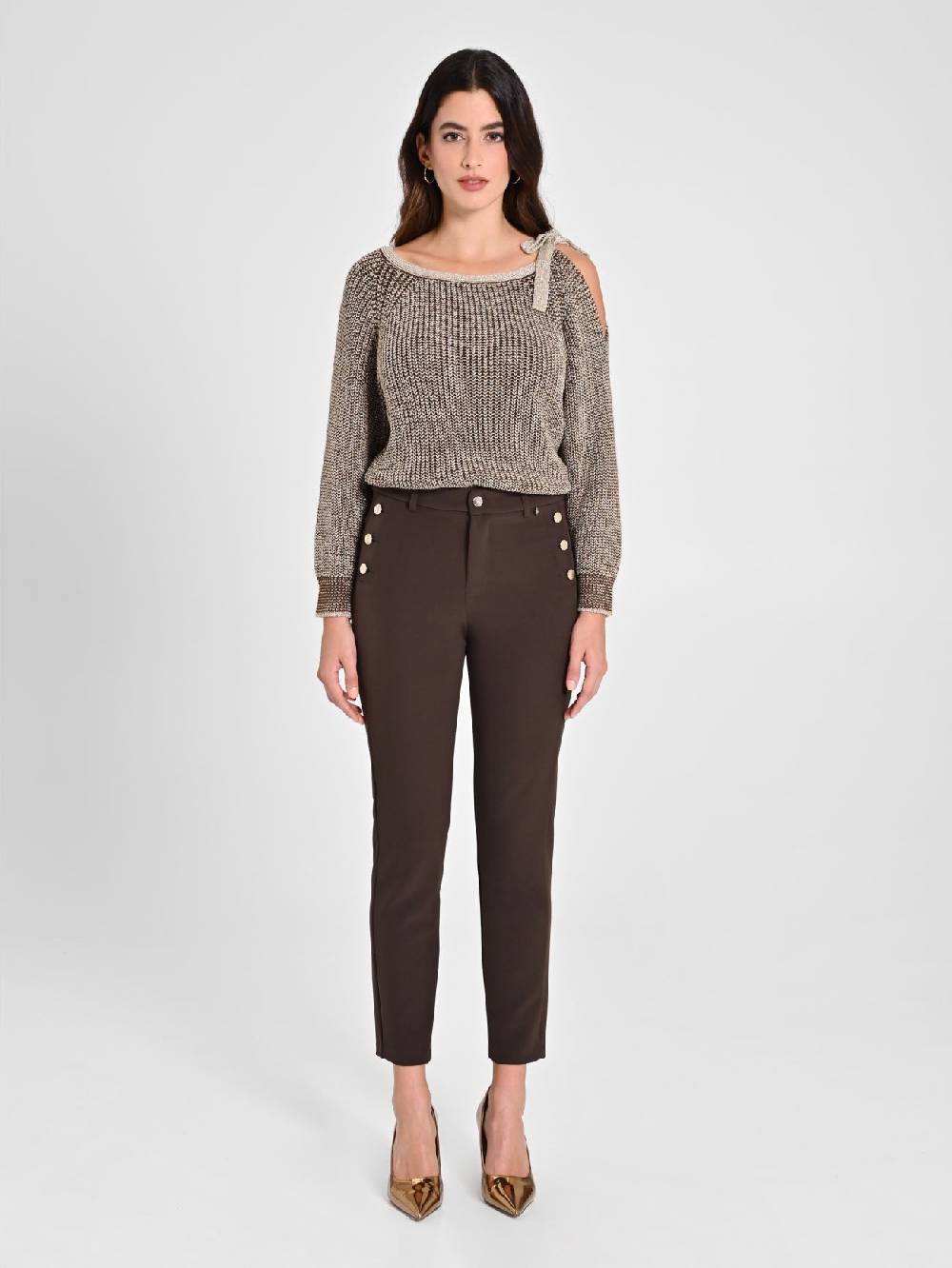 Rinascimento Pantaloni Skinny Marroni Vendite stagionali