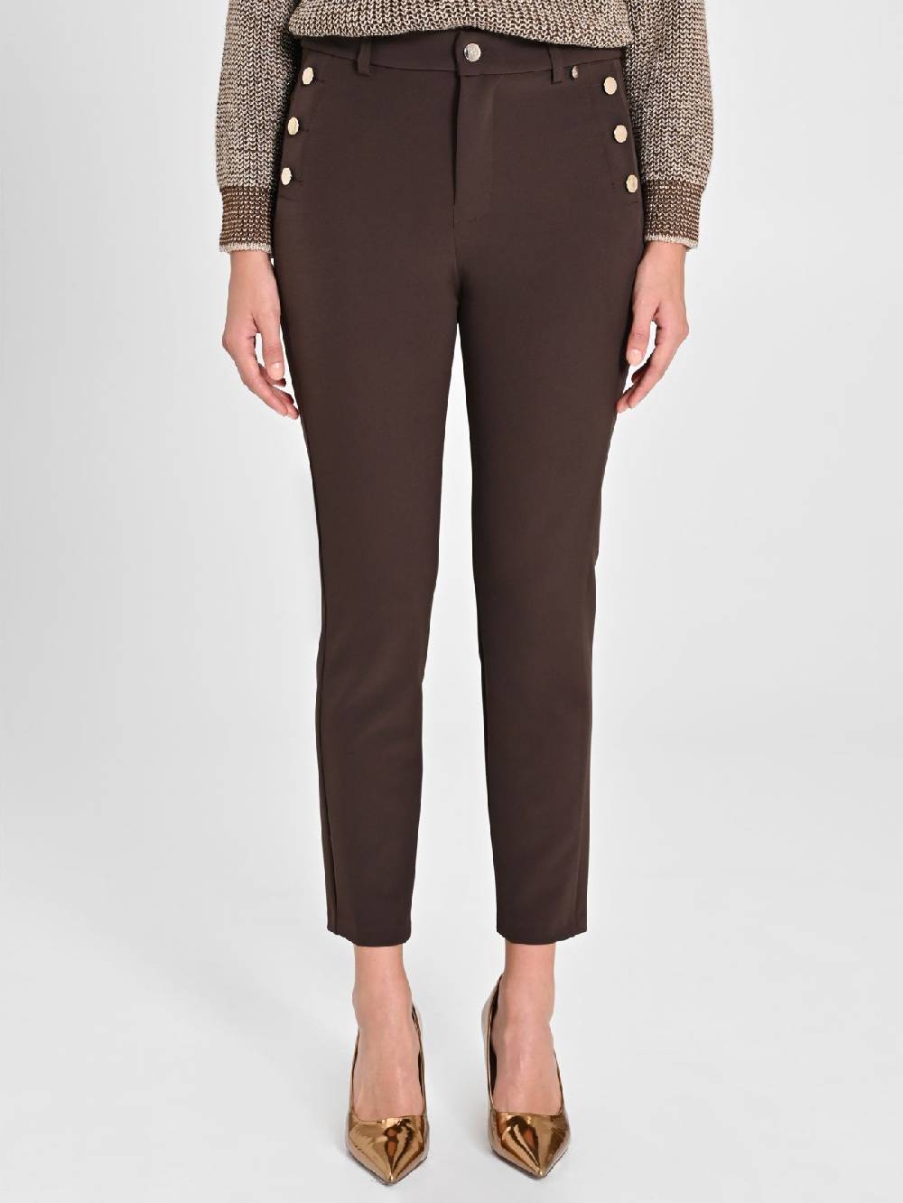 Rinascimento Pantaloni Skinny Marroni Vendite stagionali