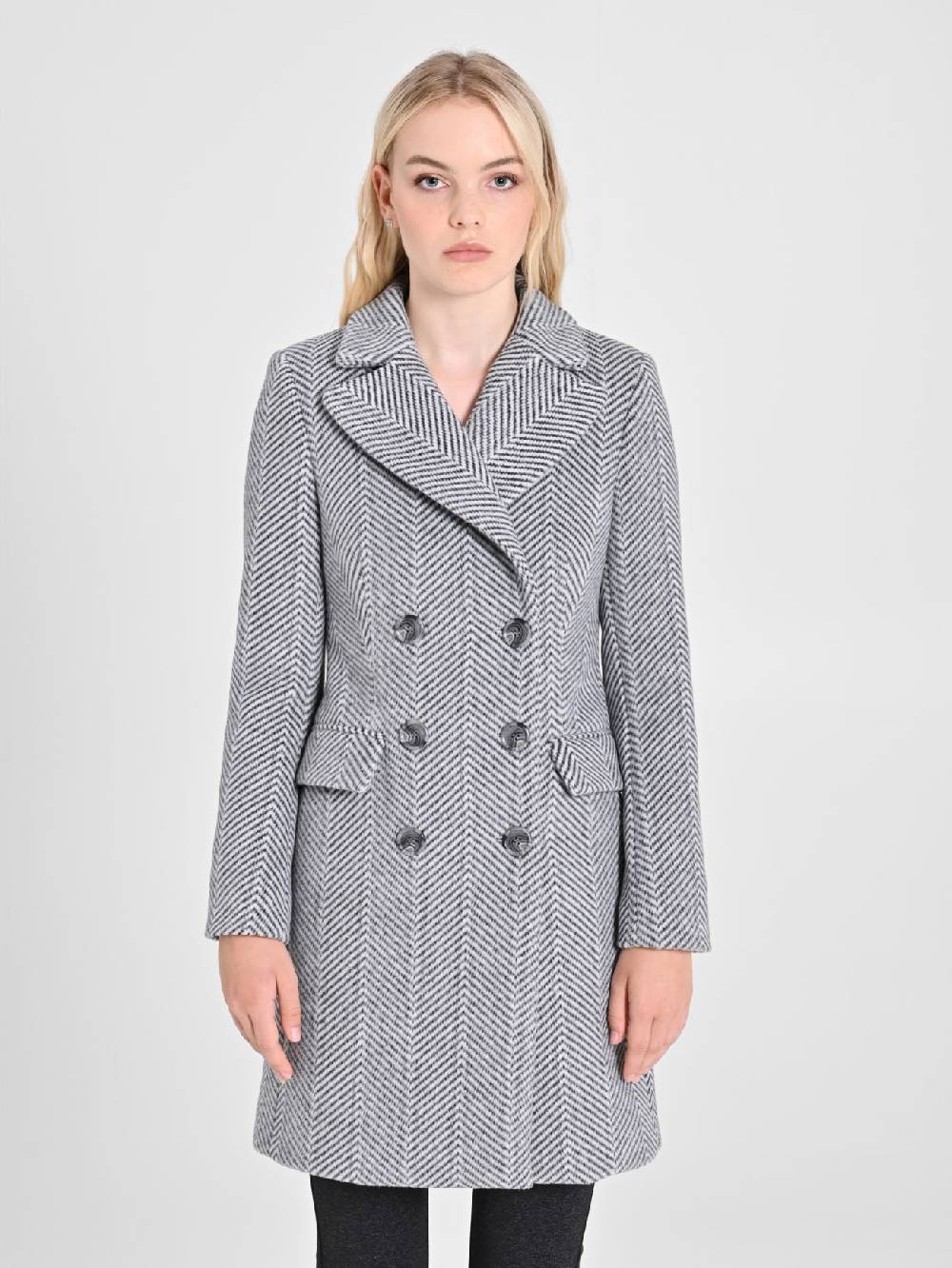 Rinascimento Cappotto Grigio Spinato Offerta per la Festa della Mamma