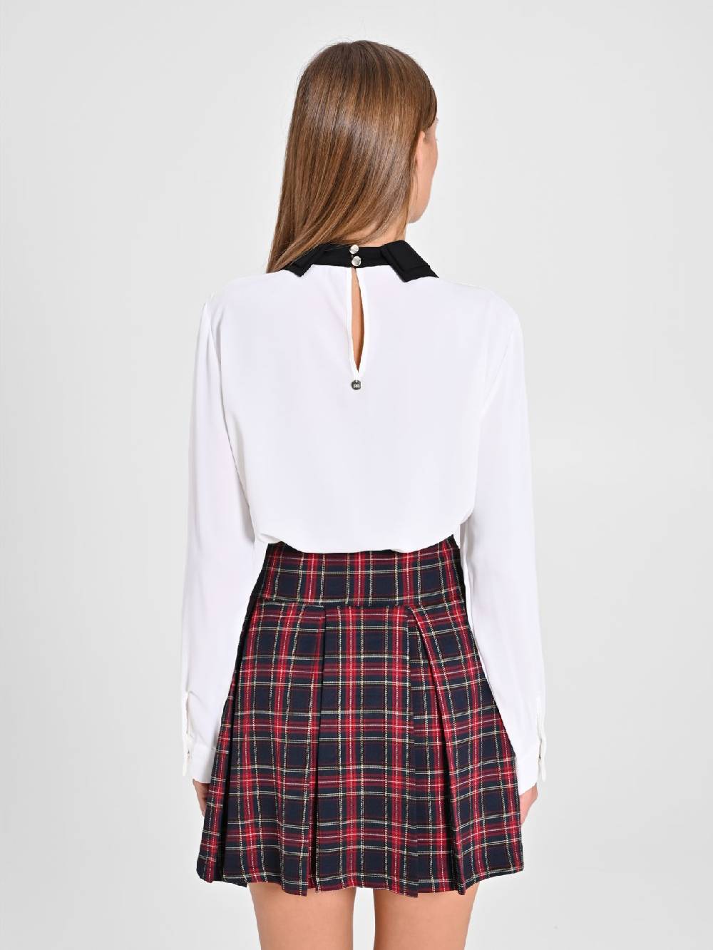 Rinascimento Blusa Bicolor con Cravattino Offerta temporanea