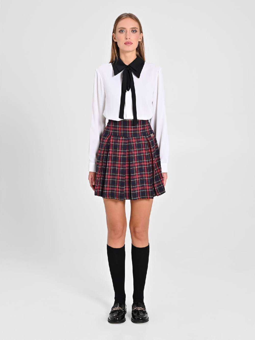 Rinascimento Minigonna in Tartan Blu Offerte esclusive