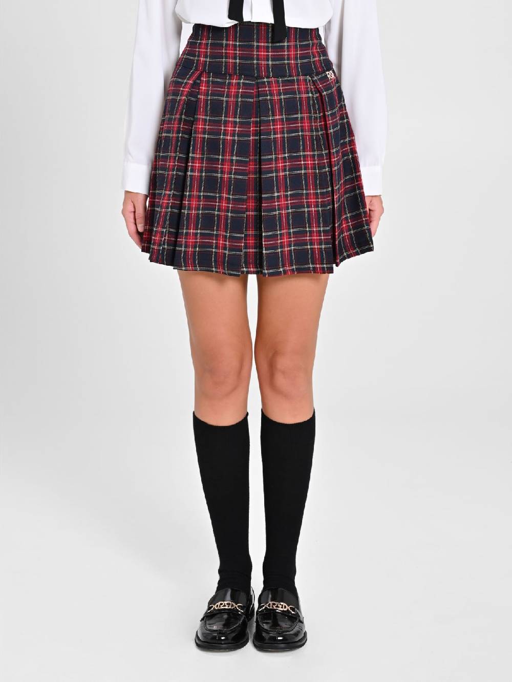 Rinascimento Minigonna in Tartan Blu Offerte esclusive