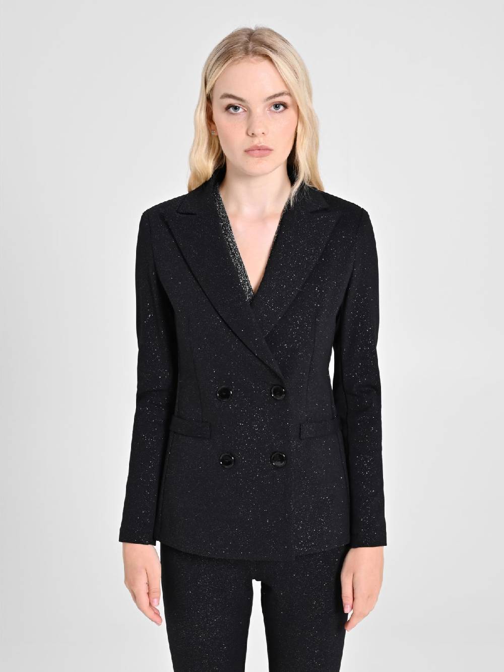 Rinascimento Giacca Glitter Nera Lightning offer