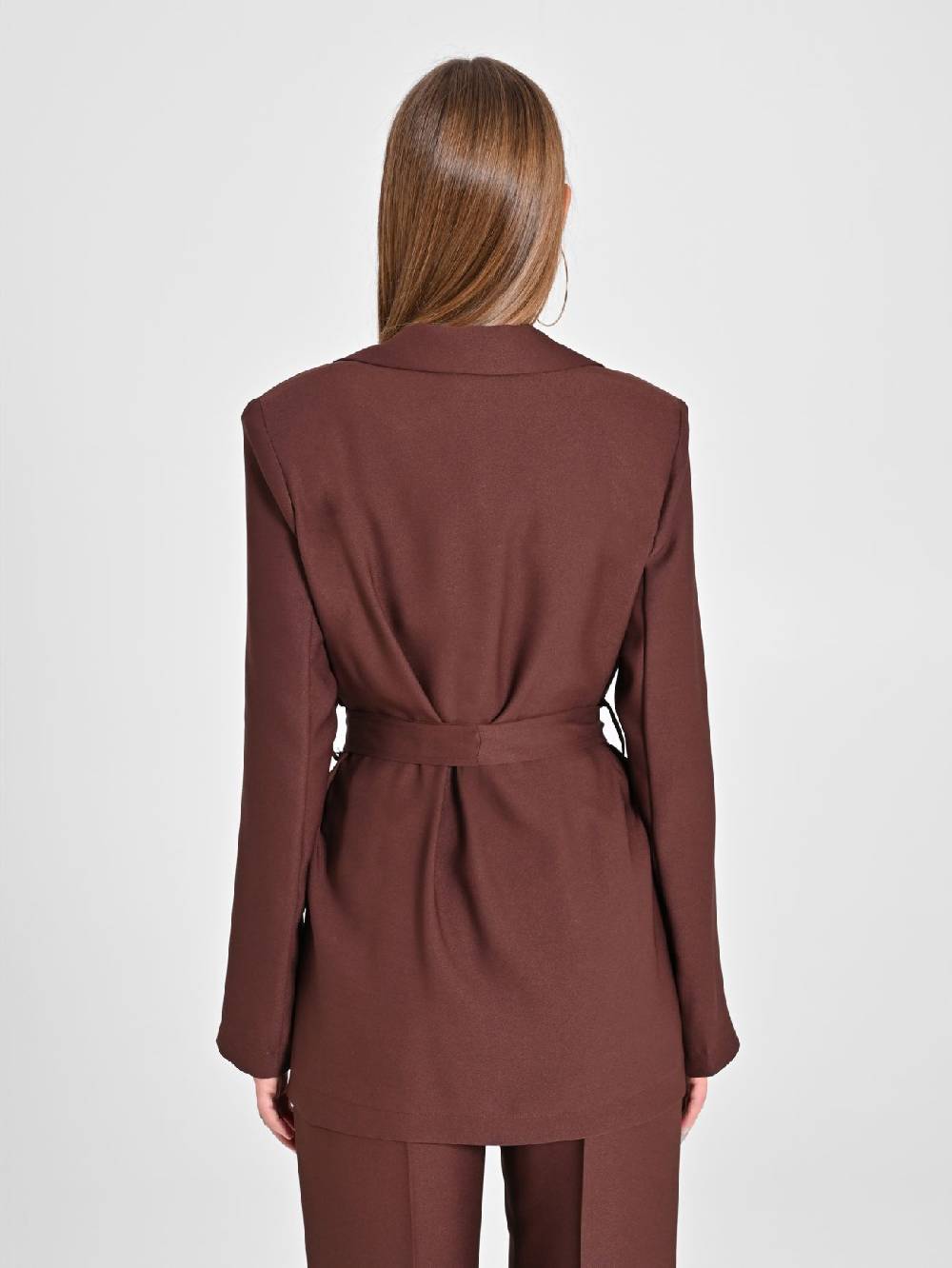 Rinascimento Giacca Vestaglia in Envers Satin Marrone Offerte stagionali