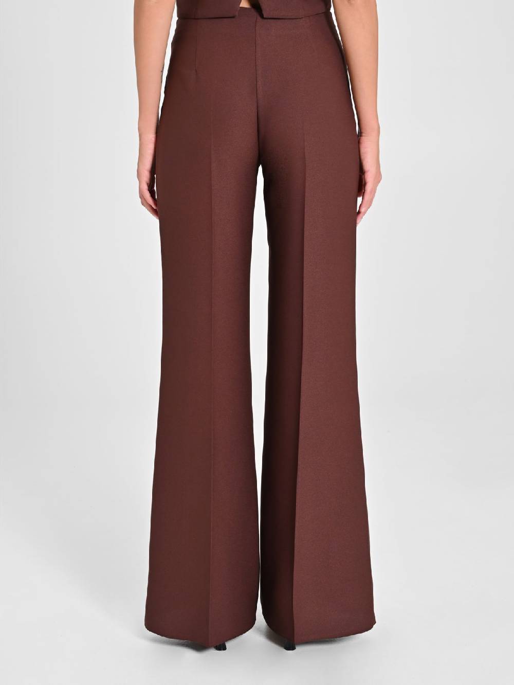 Rinascimento Pantaloni in Envers Satin Marrone Liquidazione
