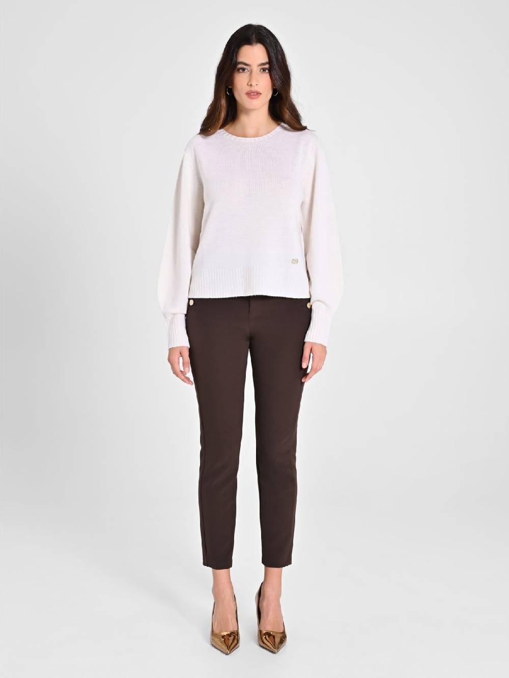 Rinascimento Maglioncino Lana Merino Extrafine Bianco Comprane uno, ottenene uno gratis