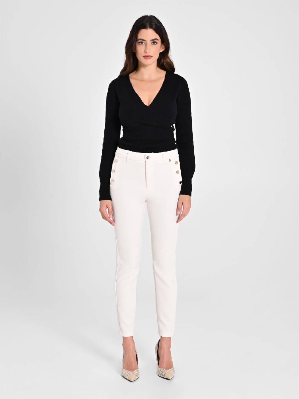 Rinascimento Pantaloni Skinny Bianchi Offerte giornaliere