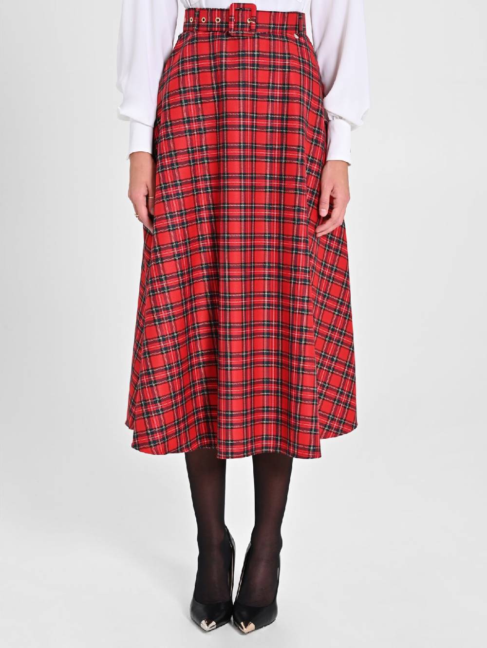 Rinascimento Gonna Midi in Tartan Prezzo basso
