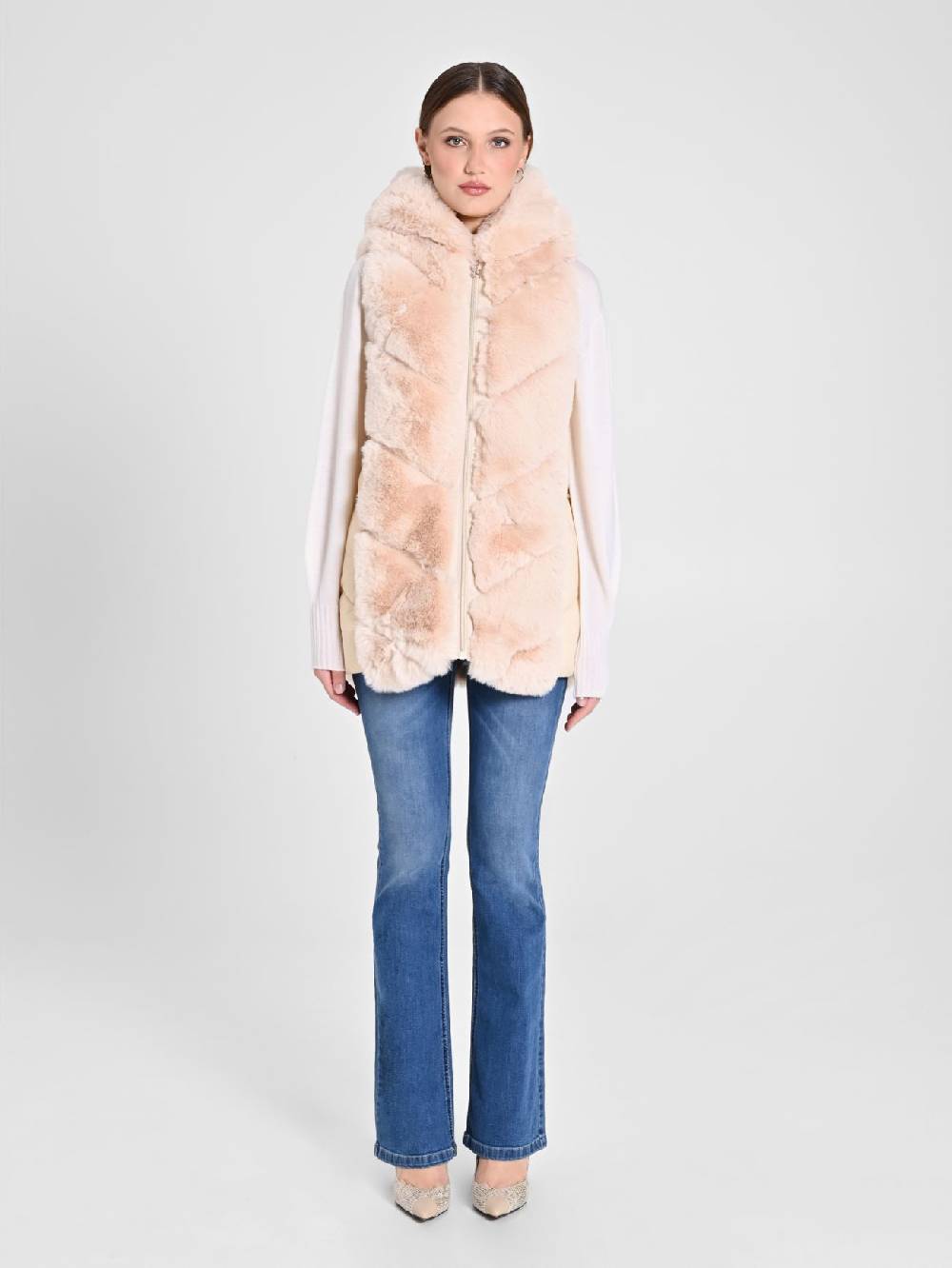 Rinascimento Gilet Piumino & Simil Pelliccia Beige ACQUISTA ORA