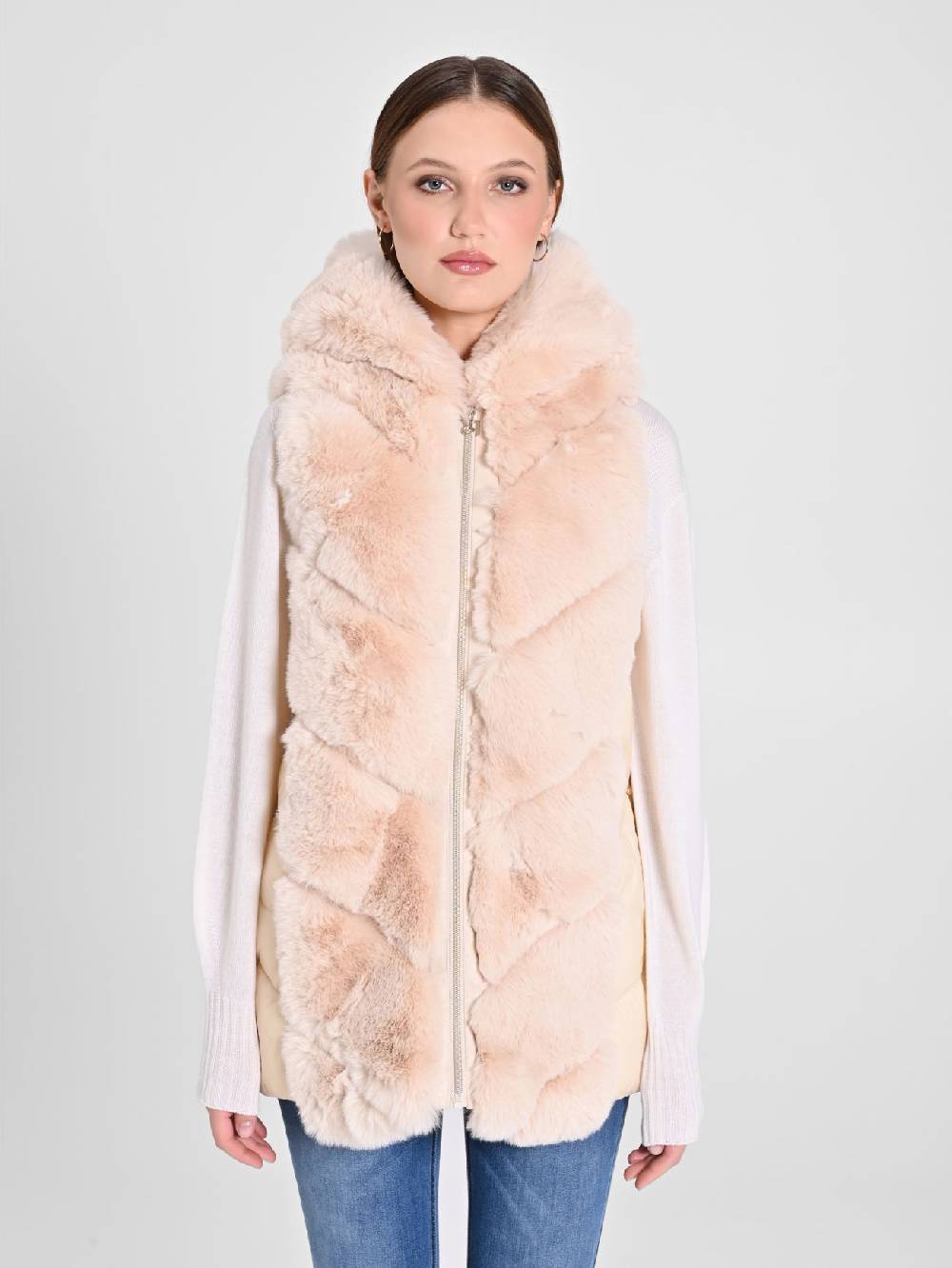 Rinascimento Gilet Piumino & Simil Pelliccia Beige ACQUISTA ORA