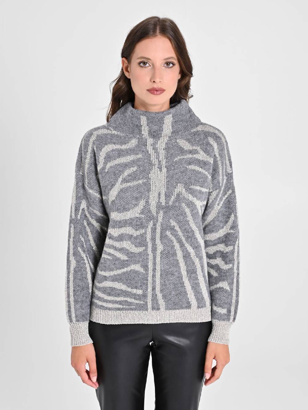 Rinascimento Maglione Zebra Lurex Duty-free