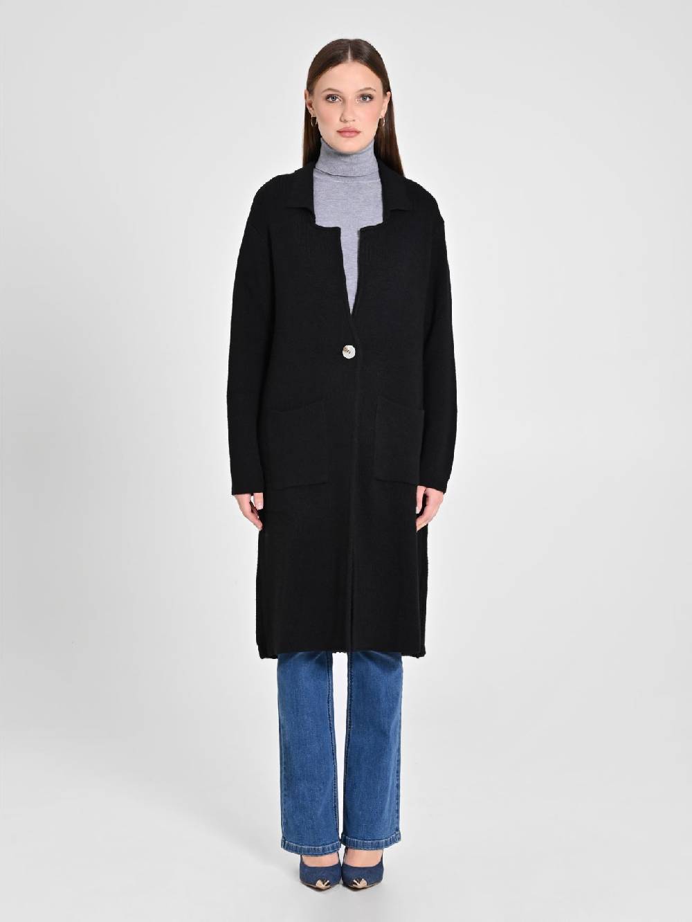 Rinascimento Maxi Cardigan nero Promozione