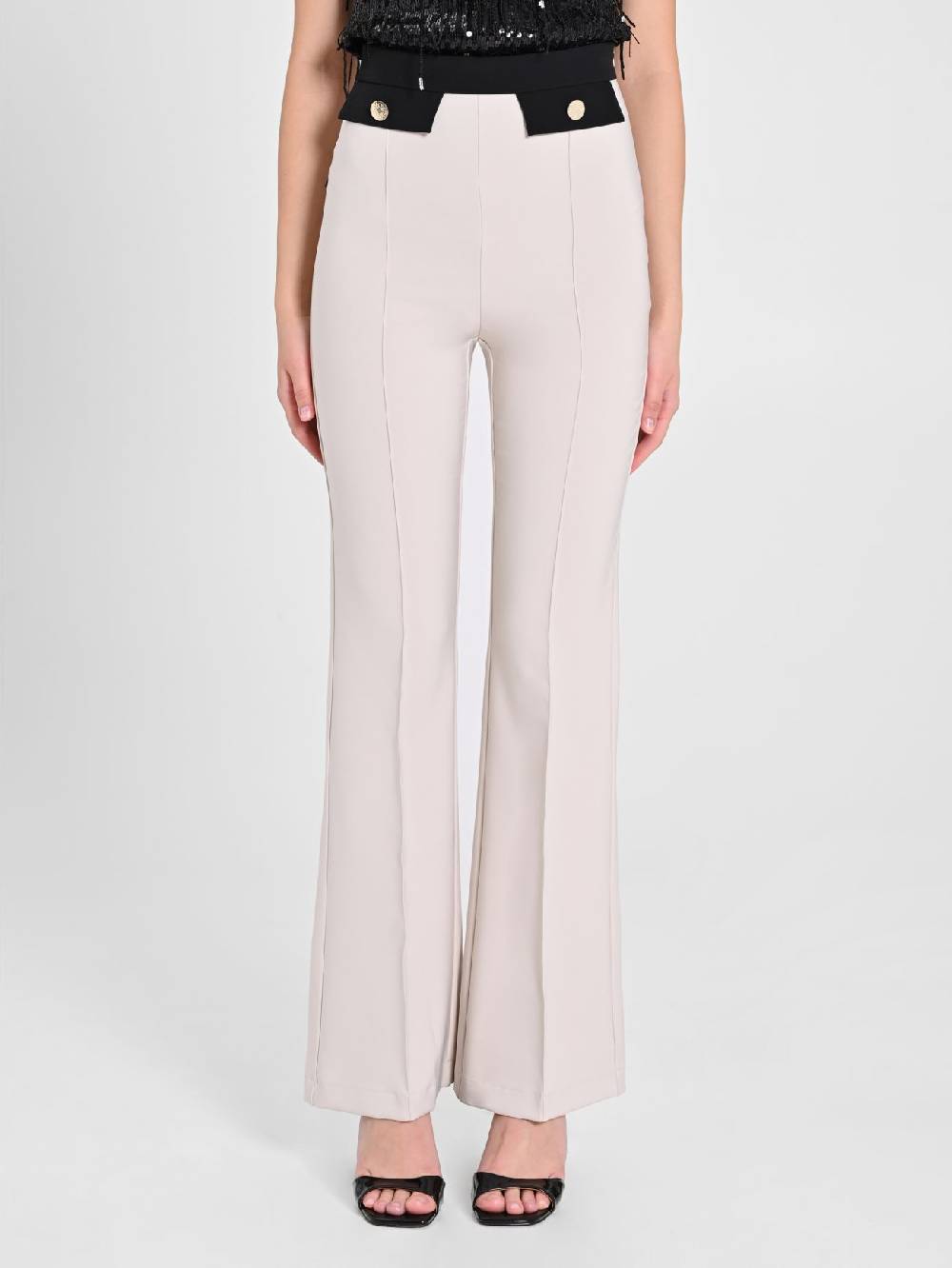 Rinascimento Pantalone Bicolor Beige & Nero Pezzi Unici