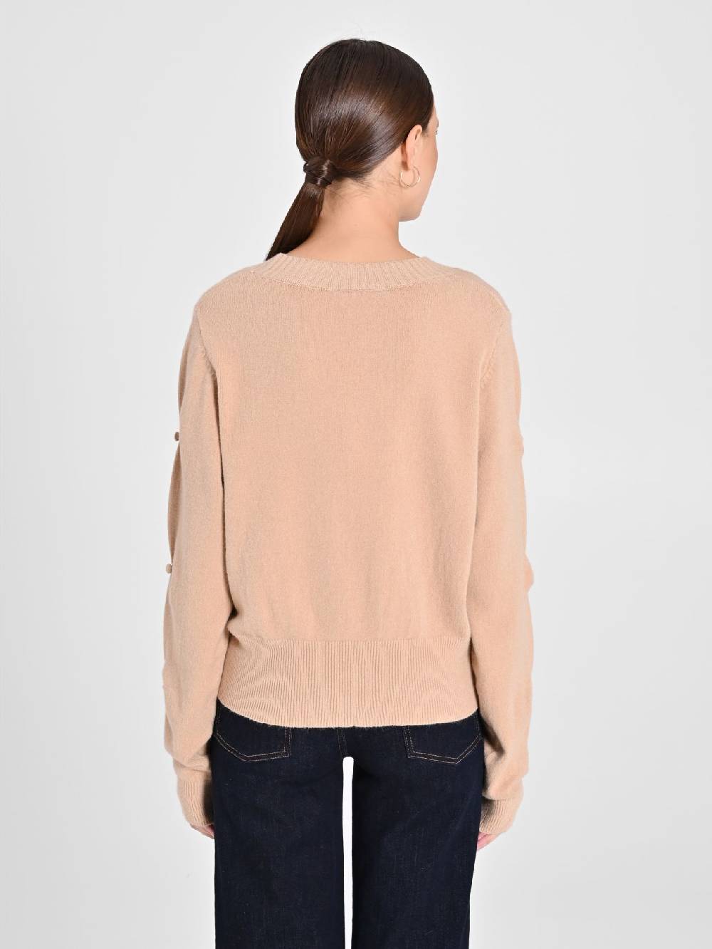 Rinascimento Maglione Cammello con Bottoni Ricoperti Acquista Ora