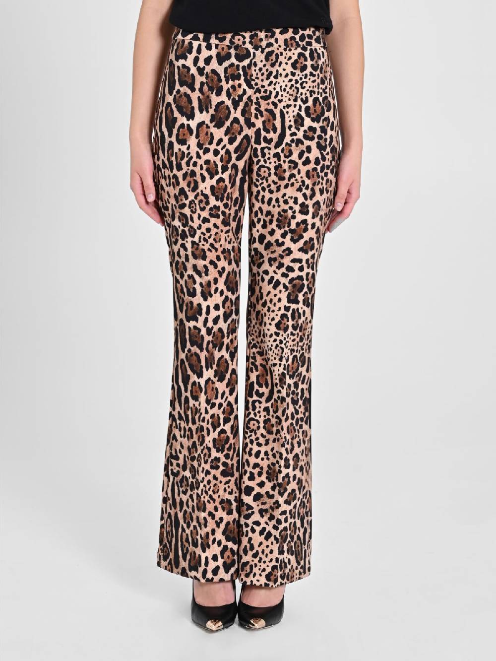 Rinascimento Pantalone Flared Animalier Economico