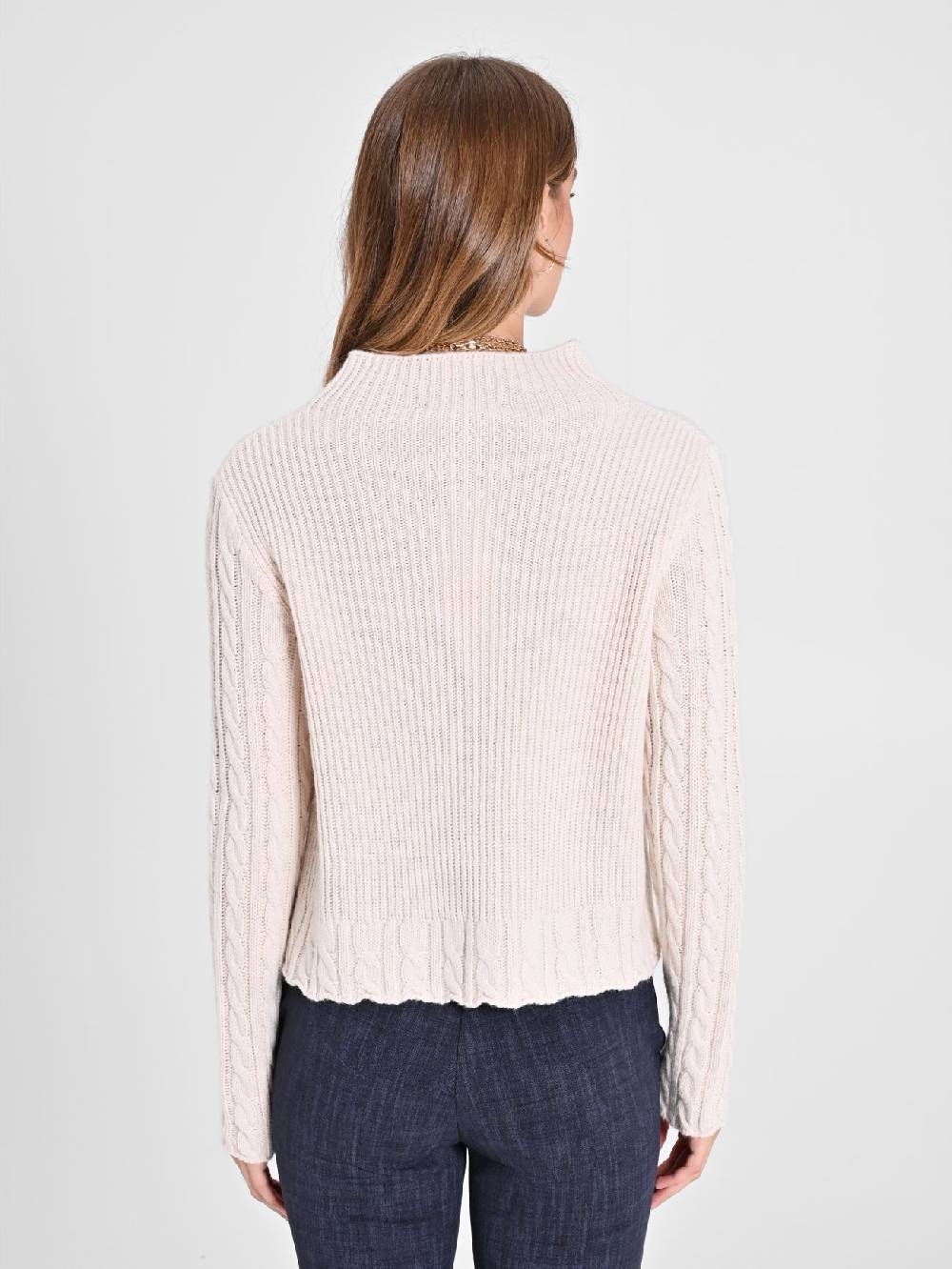 Rinascimento Maglia in Lana Bianca a treccia Online
