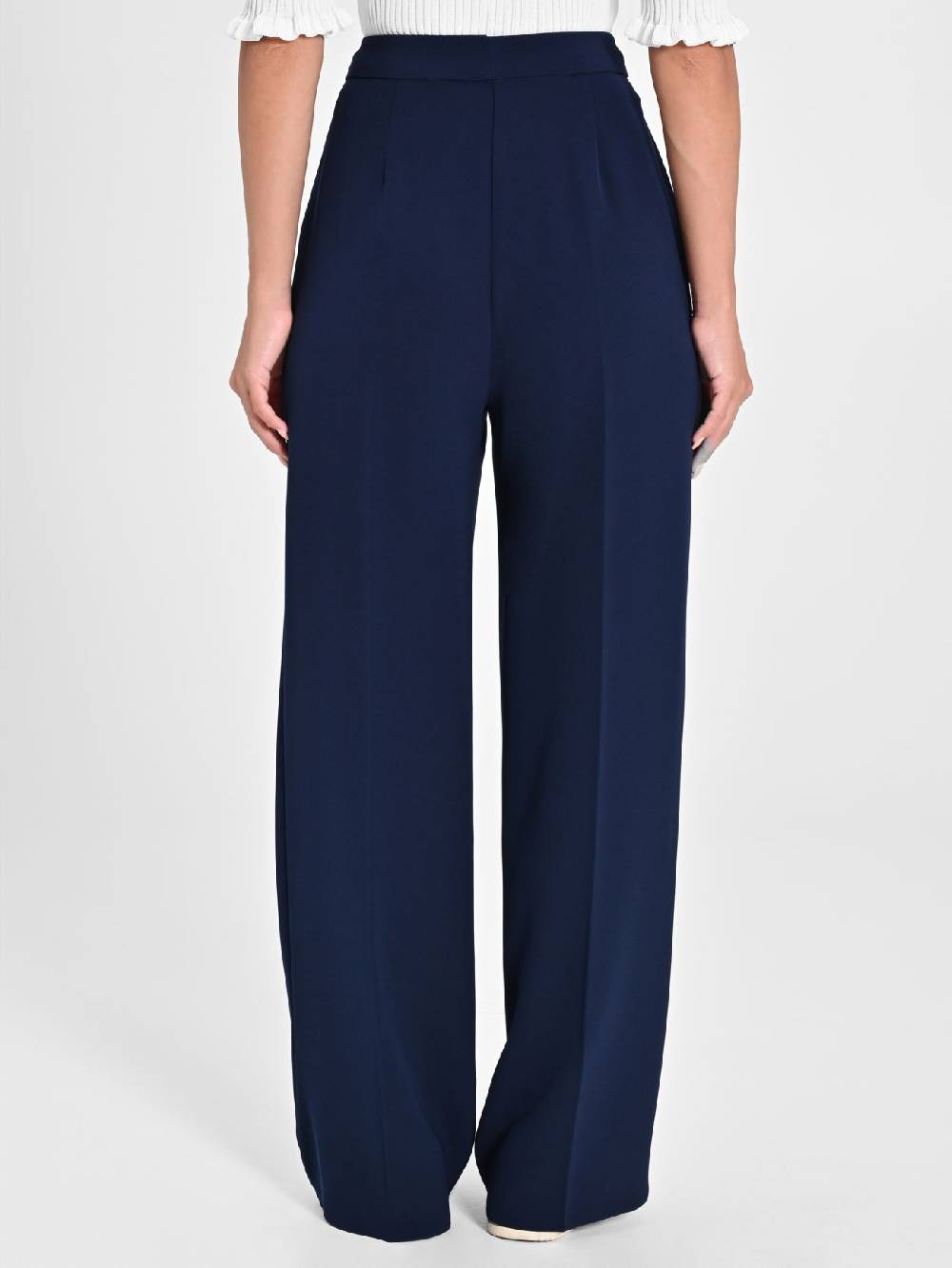 Rinascimento Pantalone Palazzo Blu in Crepe Promozione temporanea